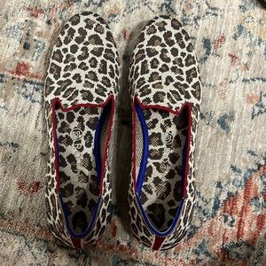 Printed Rothy’s almond loafers